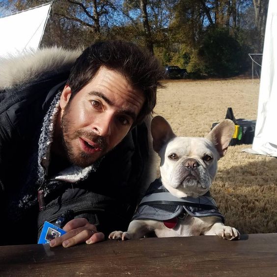 Celebrities with French Bulldogs Eli Roth