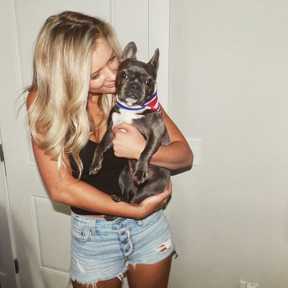 Celebrities with French Bulldogs Reagan Agee