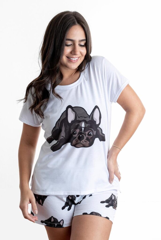 Dog-French-bulldog-pajama-set-with-shorts-for-women-Frenchie-love-frenchie-gift-French-bulldog-Pjs-dog-pajamas