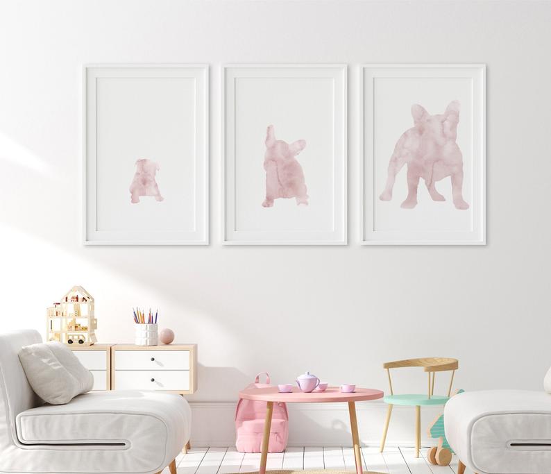 French-Bulldog-Wall-Art-Printable-Growing-Dog-Pink-Triptych-Set-of-3-Prints-DIY-Large-Wall-Art-Bulldog-Grow-Bedroom-Wall-Décor-Gift